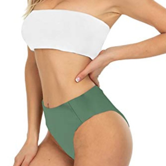 I2CRAZY Bandeau Two Piece Swimsuits with High Cut Bottom NEW WITH TAGS! - Picture 2 of 13